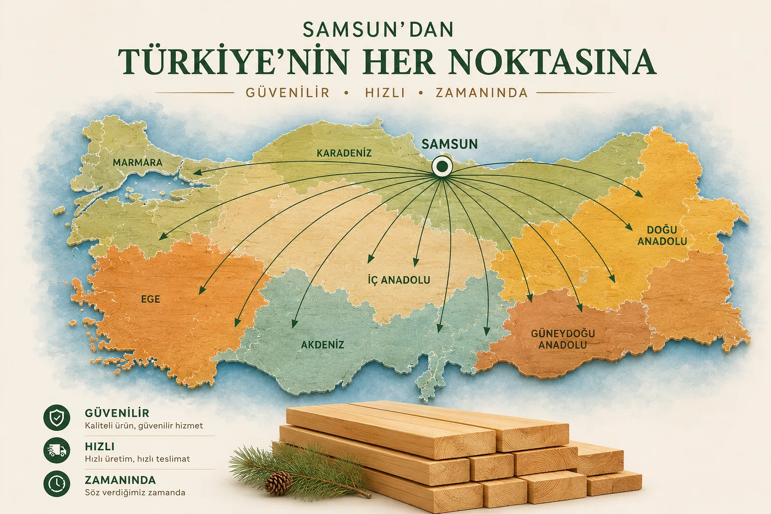 Türkiye teslimat haritası